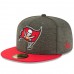 Men's Tampa Bay Buccaneers New Era Pewter/Red 2018 NFL Sideline Home Official 59FIFTY Fitted Hat 3058339